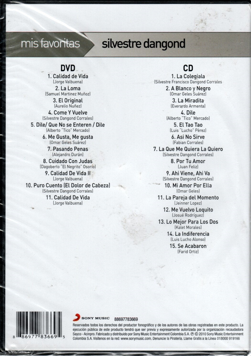 CD + DVD Silvestre Dagond - Grandes Éxitos
