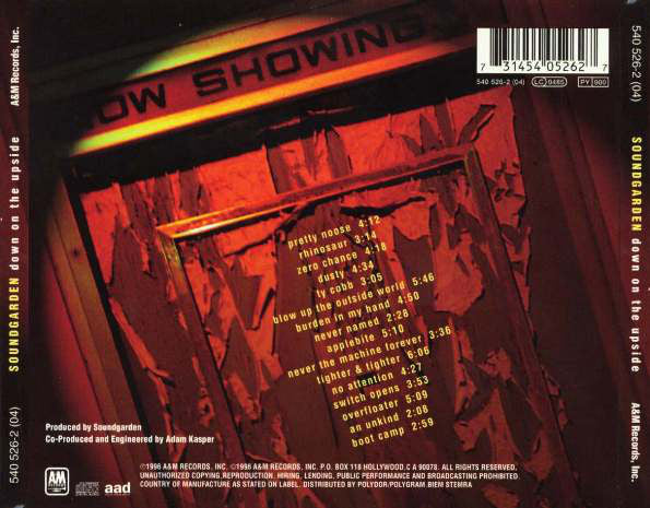 CD Soundgarden – Down On The Upside
