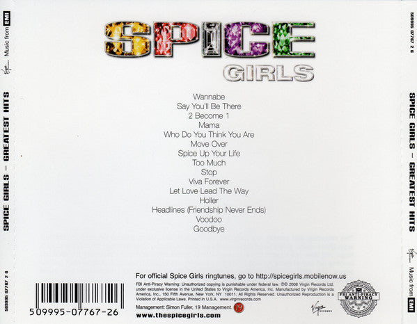 CD Spice Girls ‎– Greatest Hits