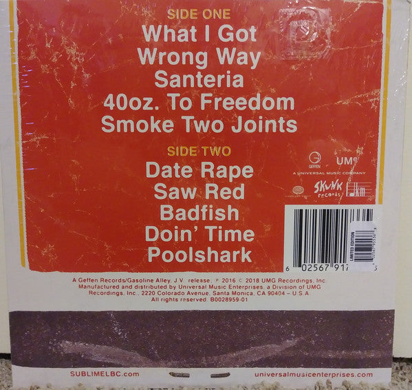 LP Sublime ‎– Greatest Hits