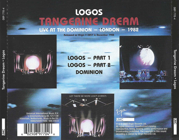 CD Tangerine Dream – Logos Live