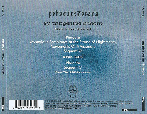 CD Tangerine Dream – Phaedra