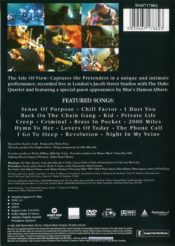 DVD The Pretenders ‎– The Isle Of View