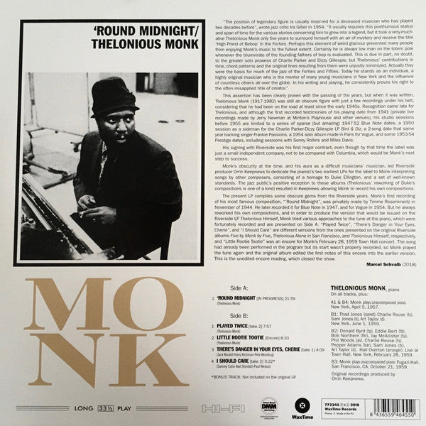 LP Thelonious Monk – 'Round Midnight