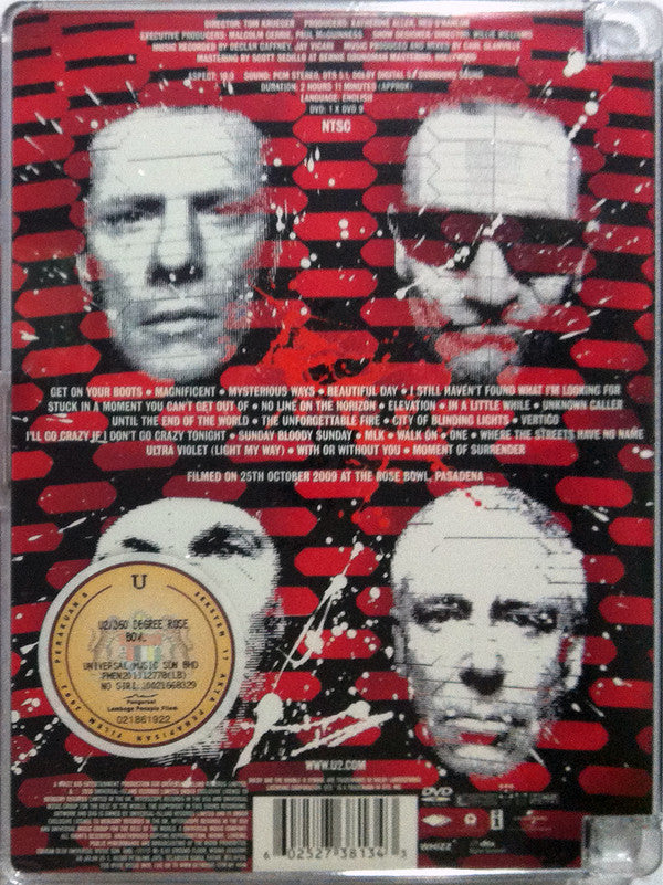 U2 ‎– U2360° At The Rose Bowl / DVD