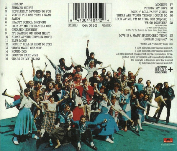 CD Various ‎– Grease (The Original Soundtrack From The Motion Picture)