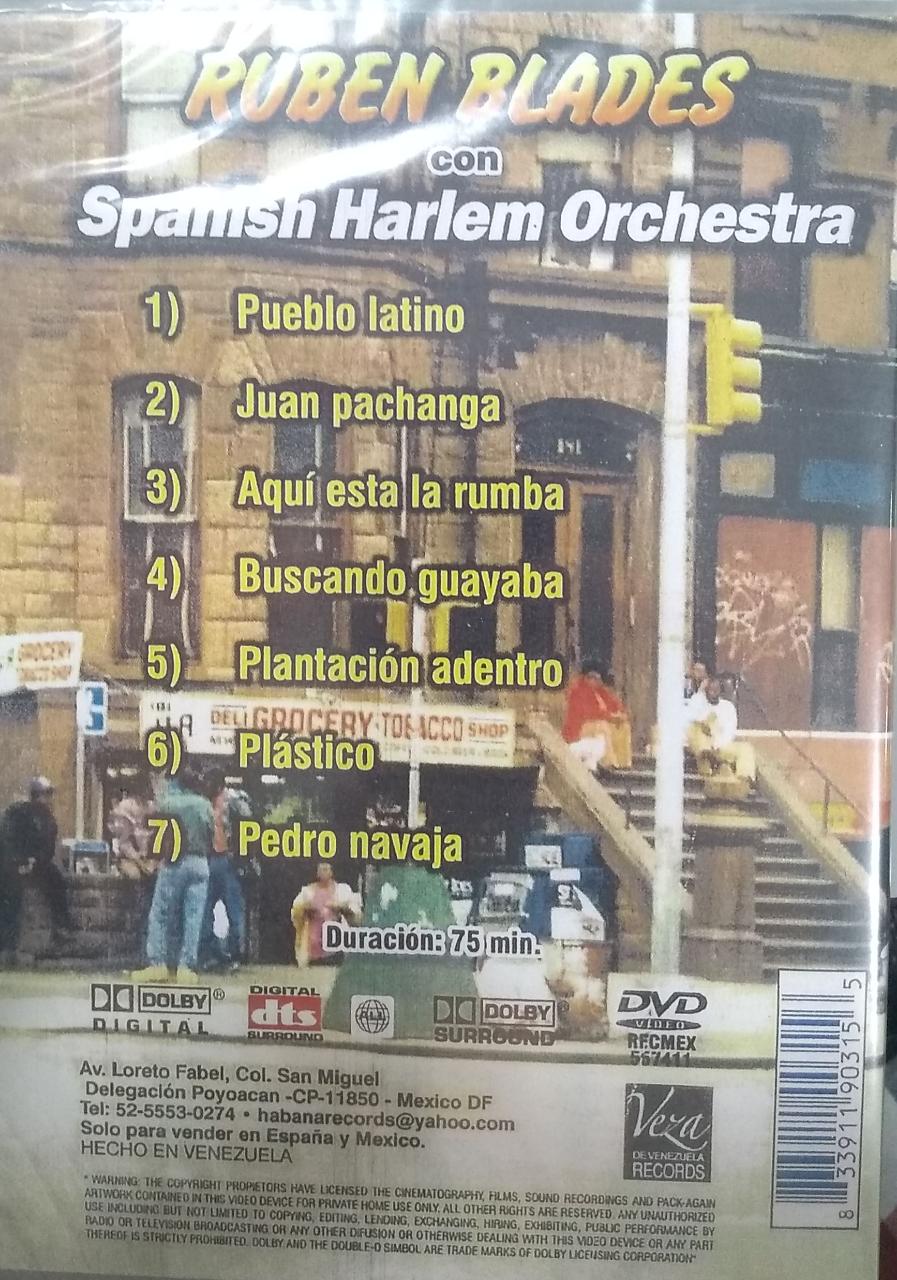 DVD Ruben Blades - Aquí canta Ruben Blades con la Spanish Harlem Orchestra