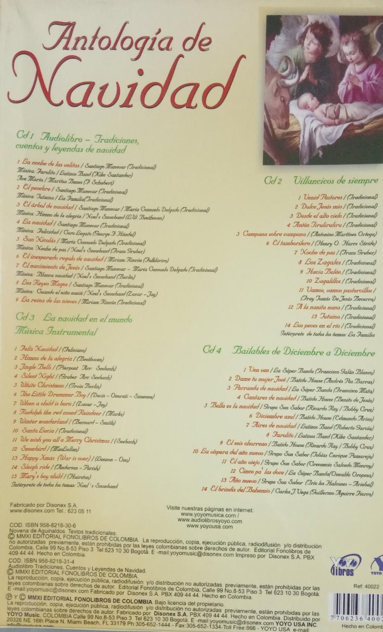 CD X4 Antología De Navidad