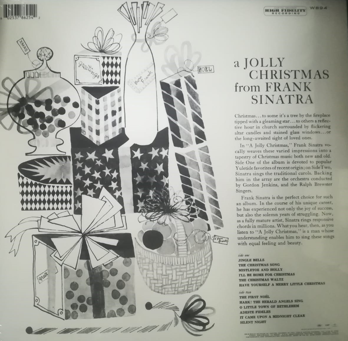 LP Frank Sinatra ‎– A Jolly Christmas From Frank Sinatra