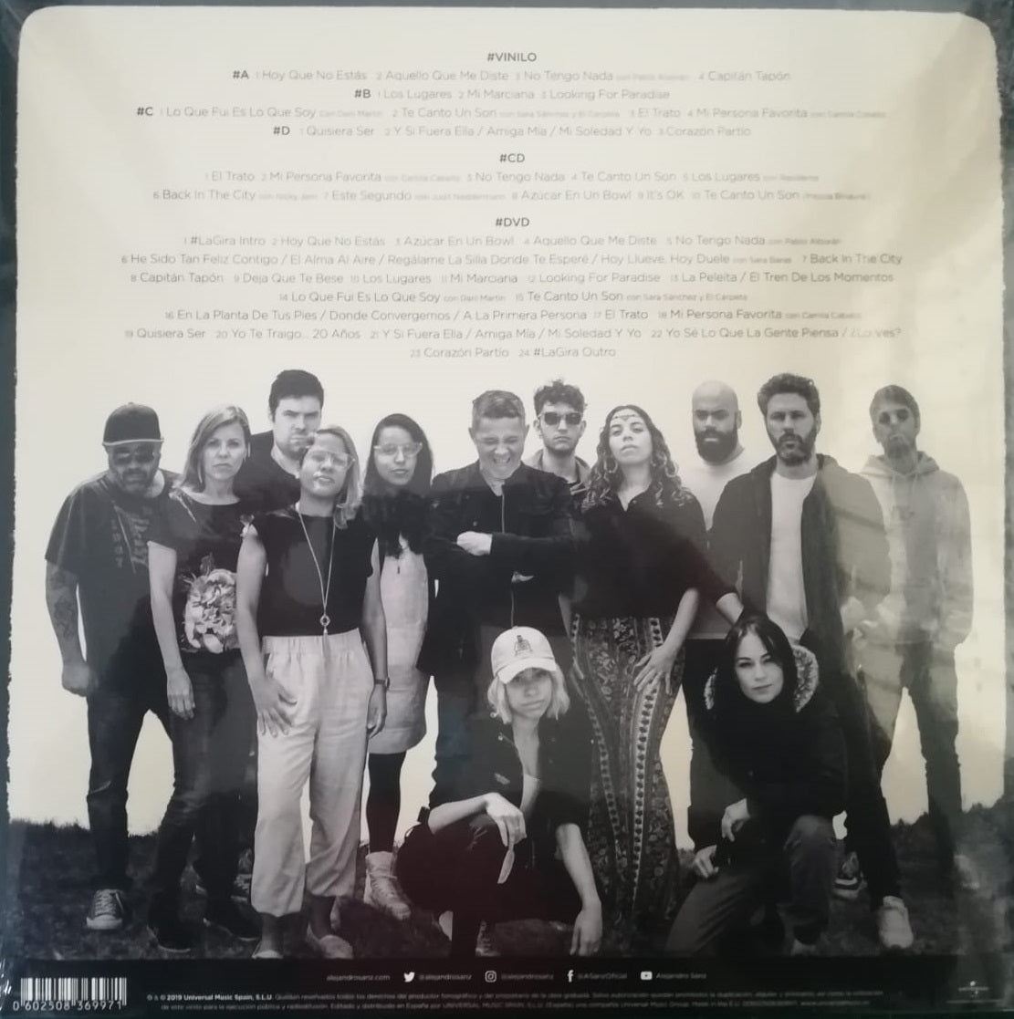 LP X2+CD+DVD Alejandro Sanz – ＃LAGIRA de ＃ELDISCO
