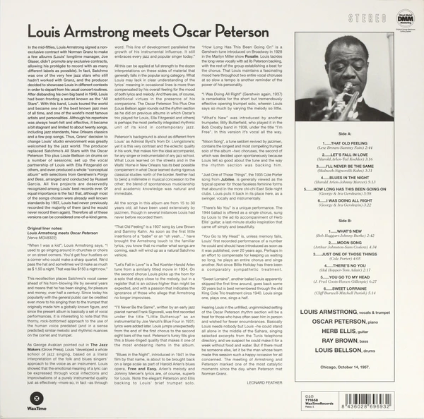 LP Louis Armstrong Meets Oscar Peterson – Louis Armstrong Meets Oscar Peterson