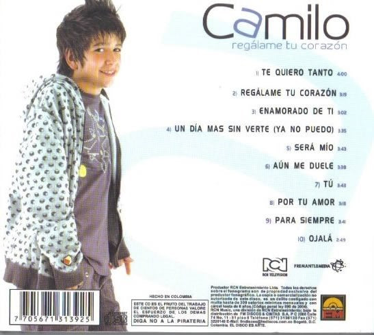 CD Camilo Echeverry  - Regálame Tu Corazón