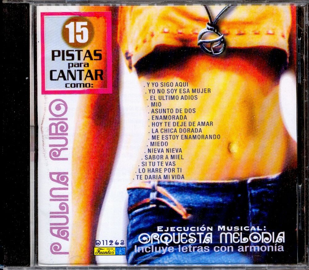 CD Paulina Rubio - 15 Pistas Para Cantar
