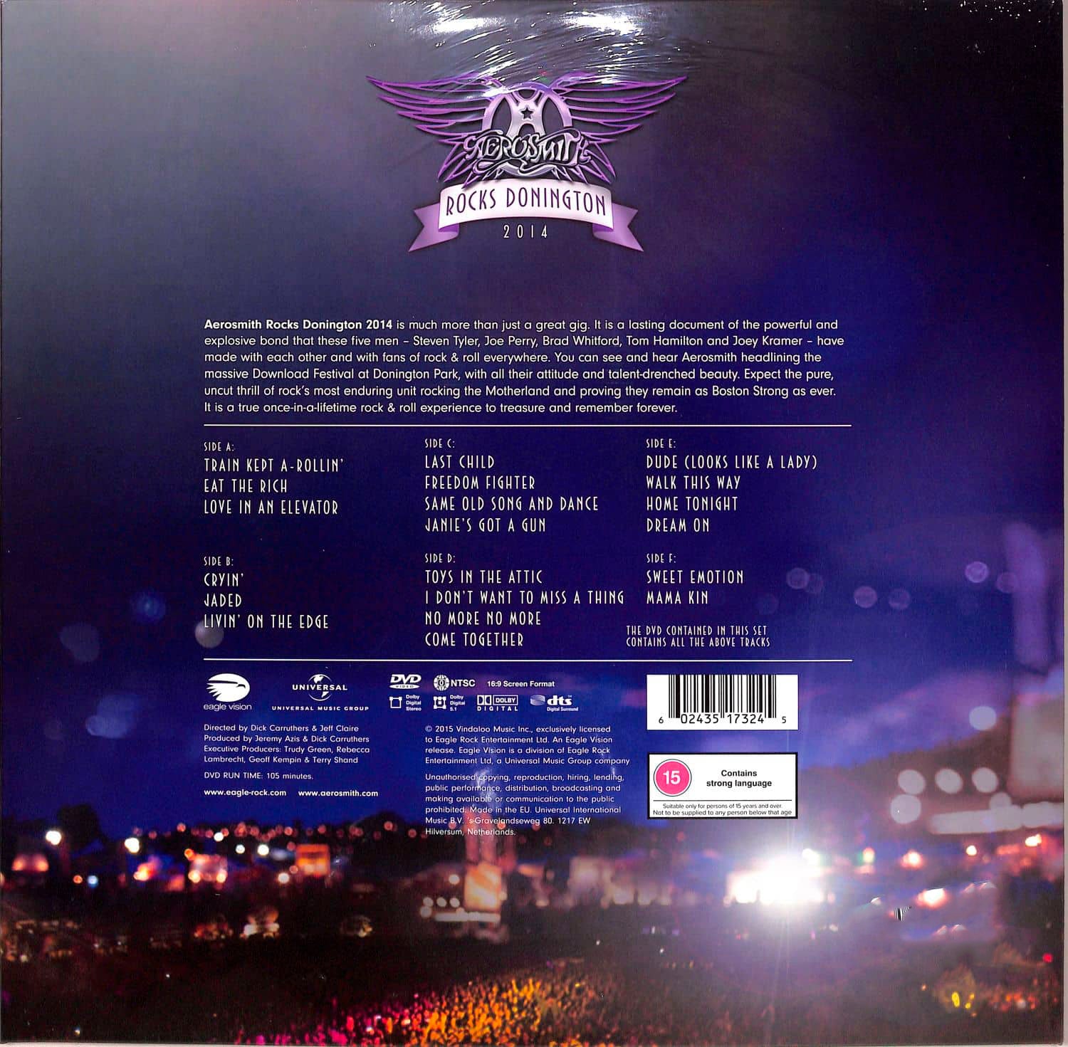 LP X3 + DVD Aerosmith – Rocks Donington 2014