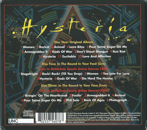CDX3 Def Leppard ‎– Hysteria