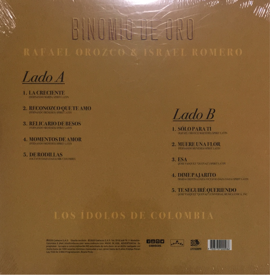LP Binomio De Oro - Los Ídolos De Colombia.