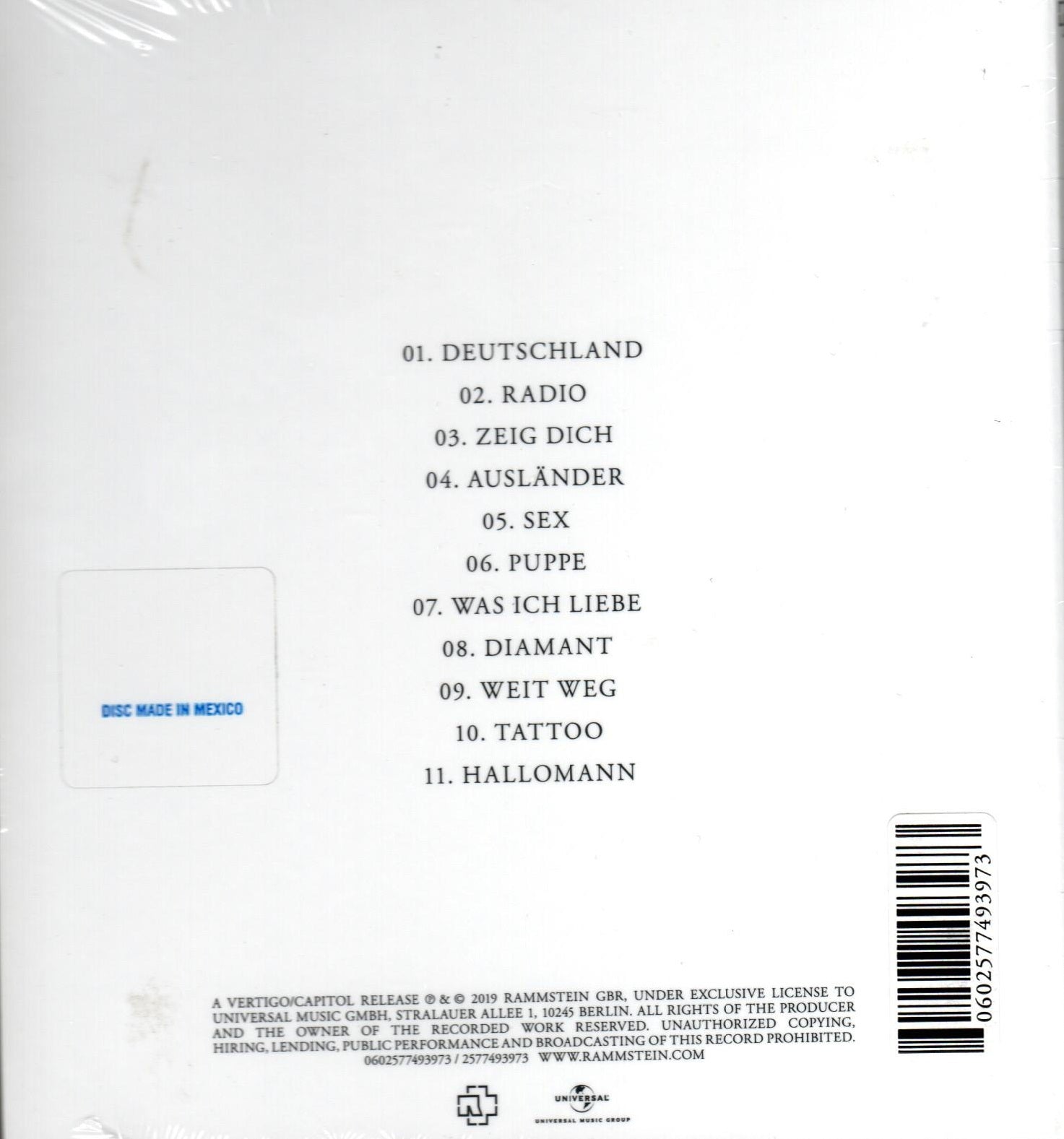 CD Rammstein - Rammstein