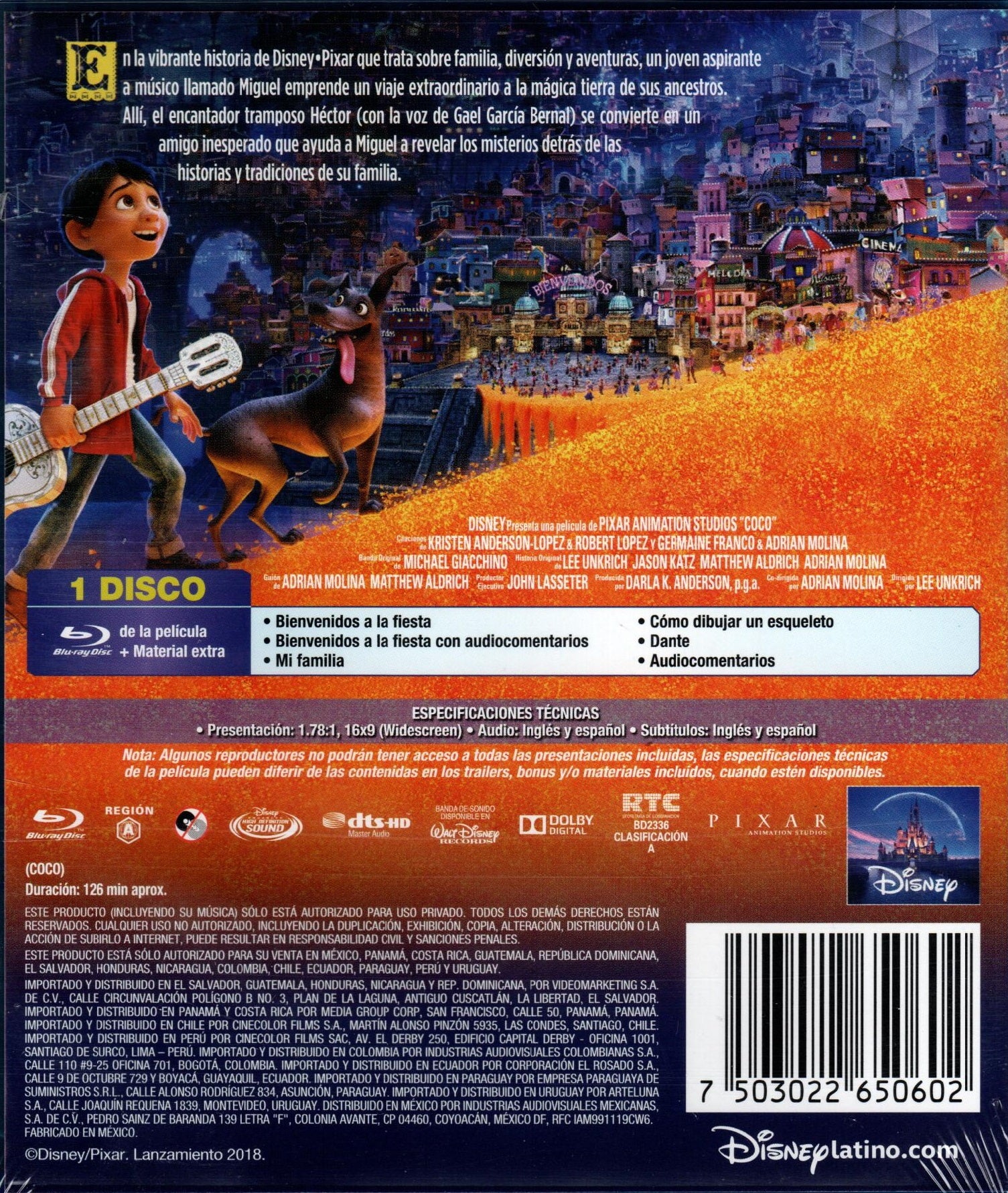 Blu-Ray Disney Pixar - Coco