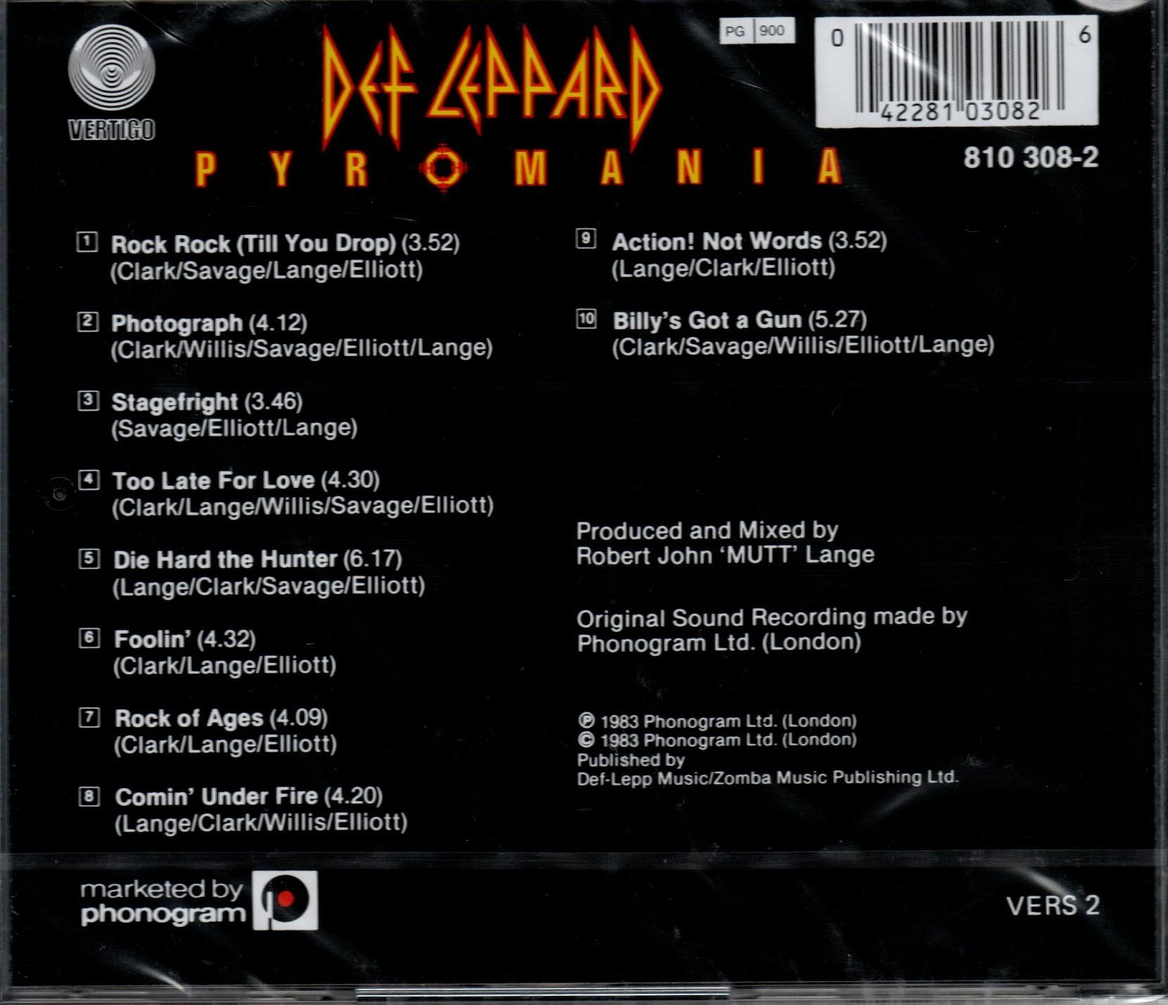 PYROMANIA DEF LEPPARD