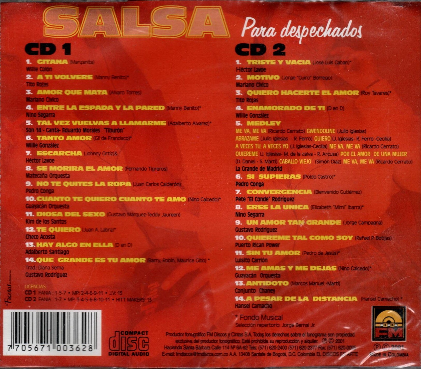 CD x 2 Salsa para despechados
