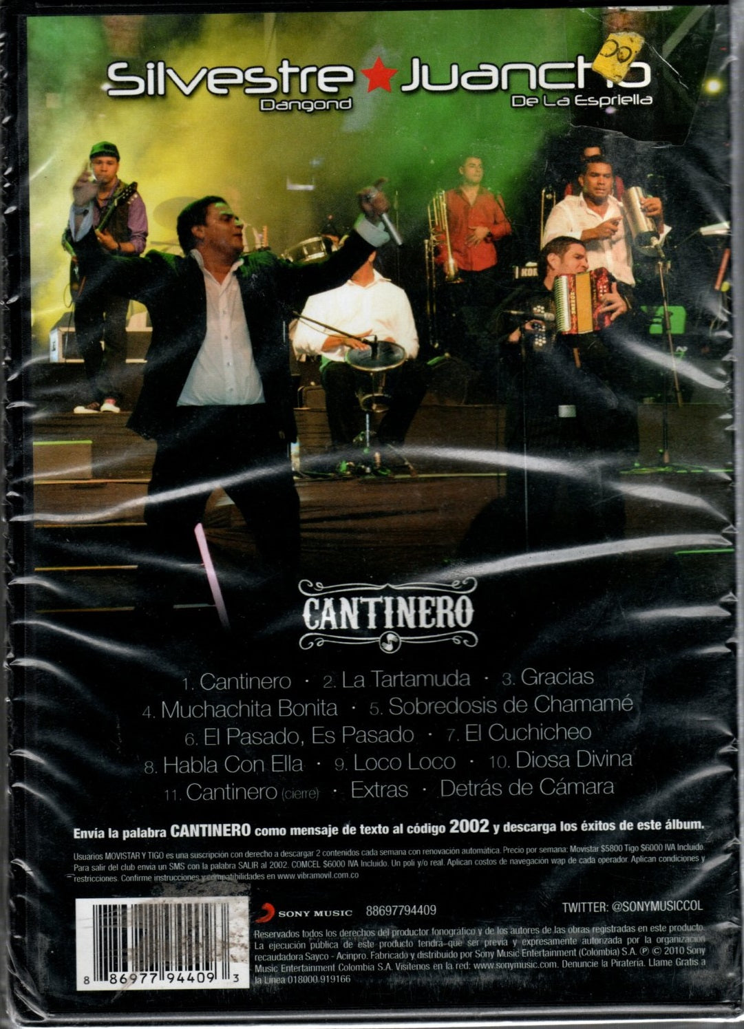 DVD Silvestre Dangond & Juancho De La Espriella ‎– Cantinero En Vivo