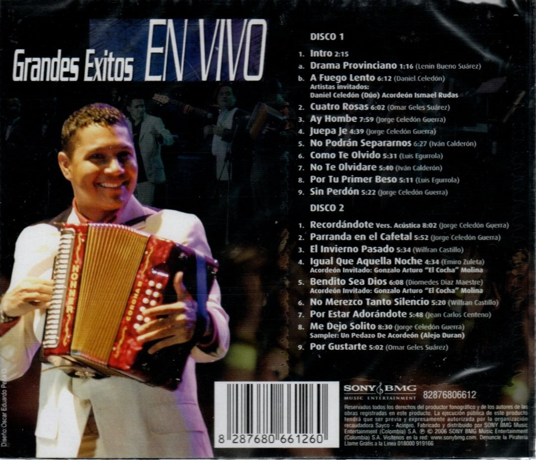 CD Jorge Celedón y Jimmy Zambrano  - Grandes éxitos en vivo