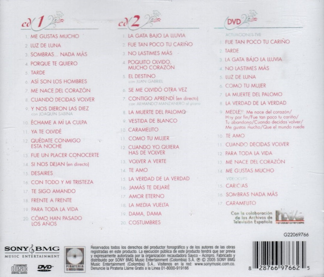 CD X2 + DVD Rocío Dúrcal – Me Gustas Mucho (Todos Los Grandes Éxitos)