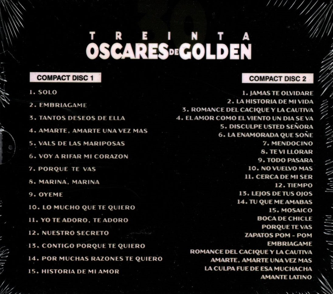 CD X2 Oscar Golden – 30 Oscares De Golden