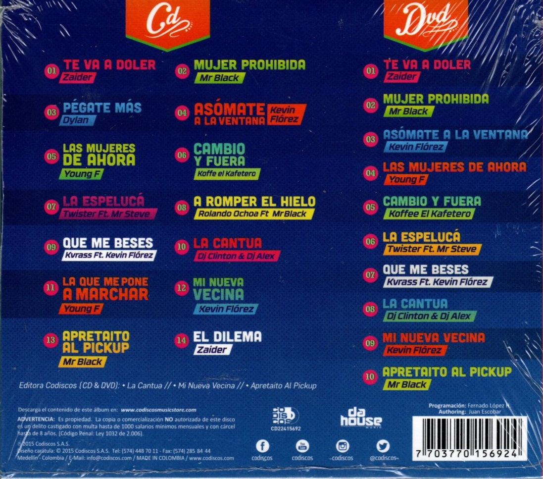 CD + DVD El Azote Urbano - La Champeta Esta De Moda