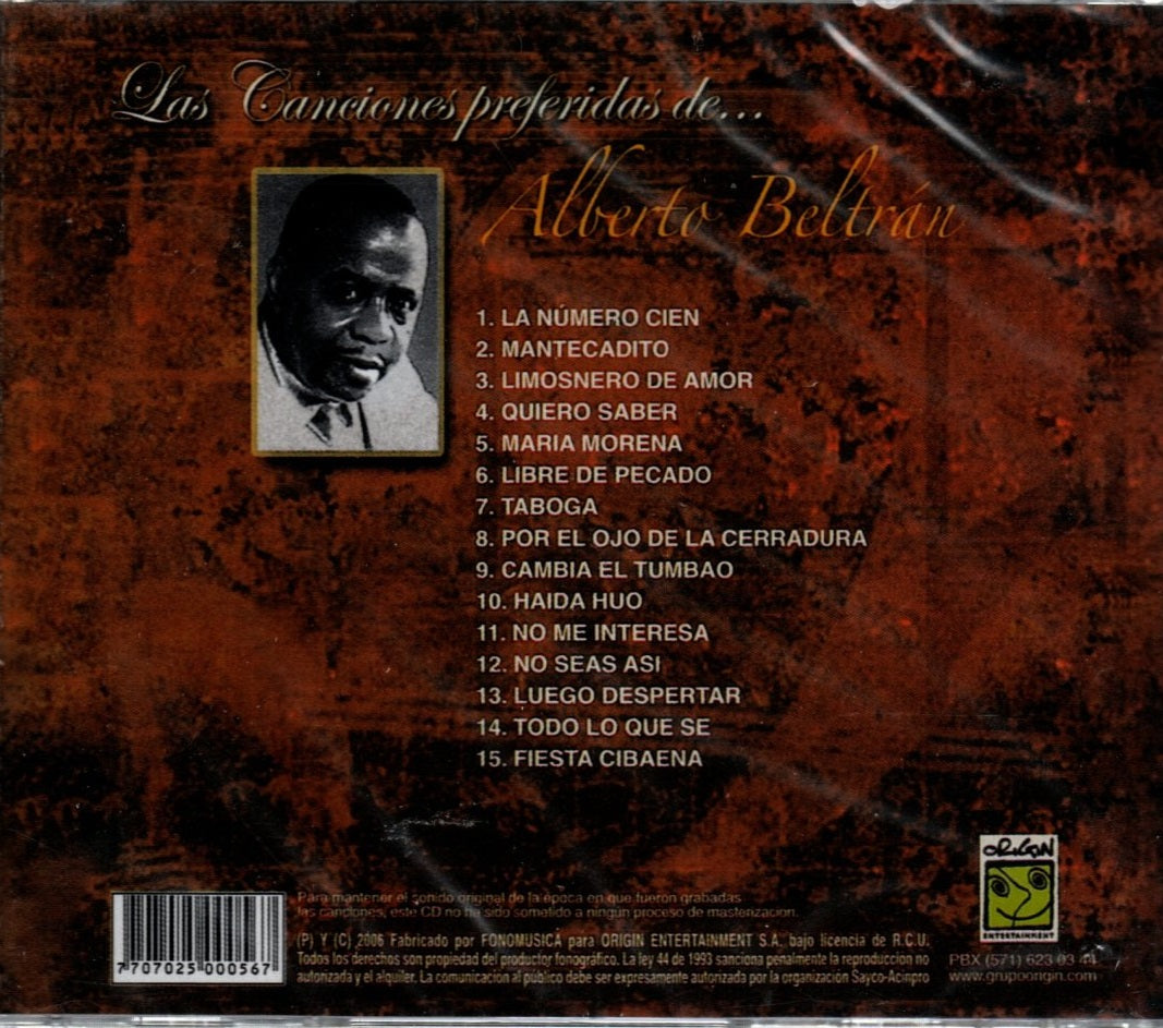 CD Alberto Beltrán - Las Canciones Preferidas