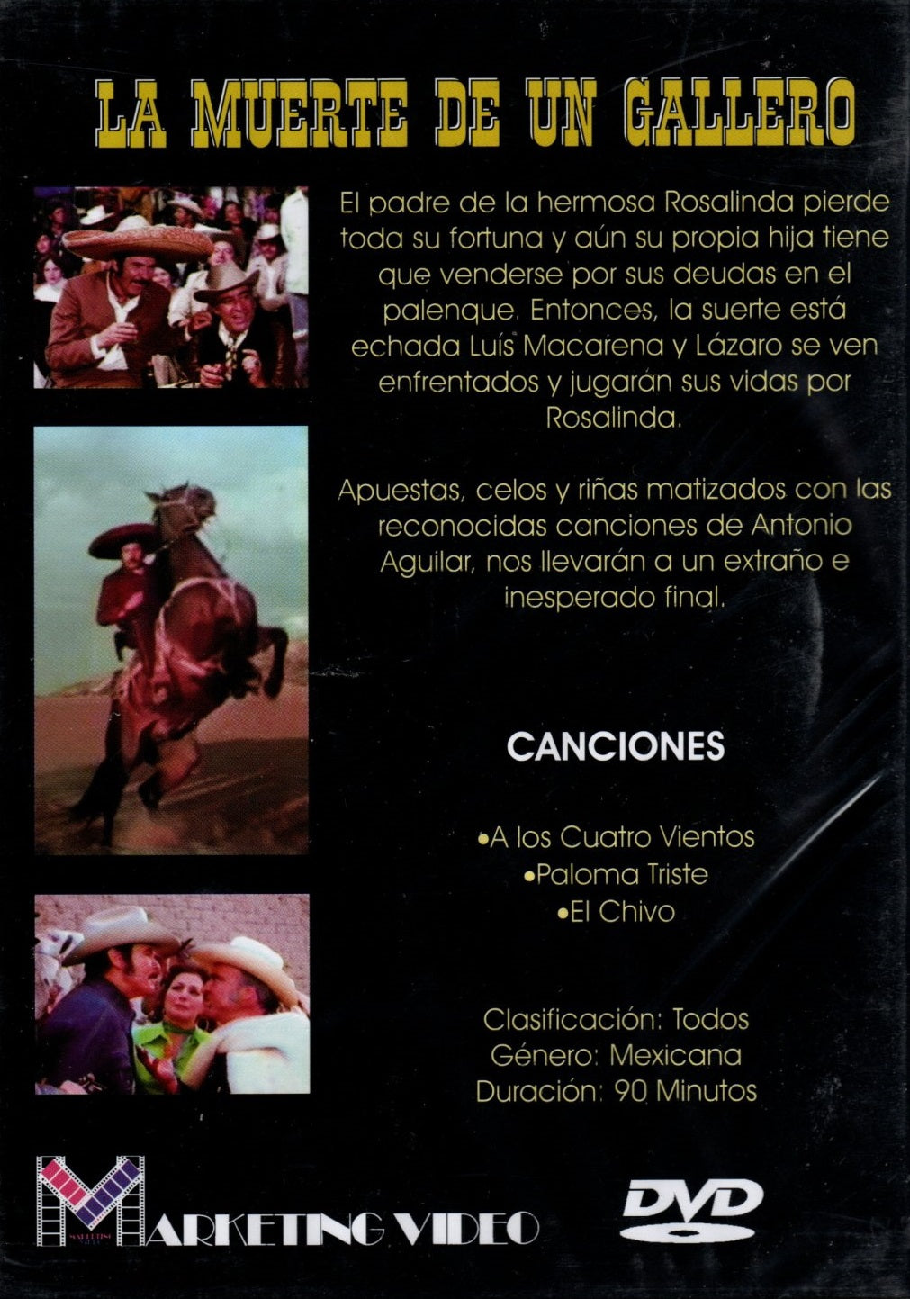 DVD Antonio Aguilar - La muerte de un gallero