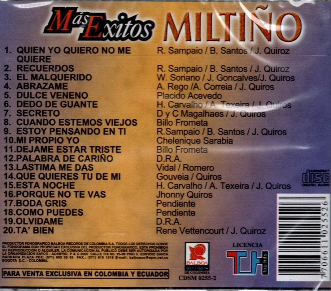 CD Miltiño - Más Éxitos