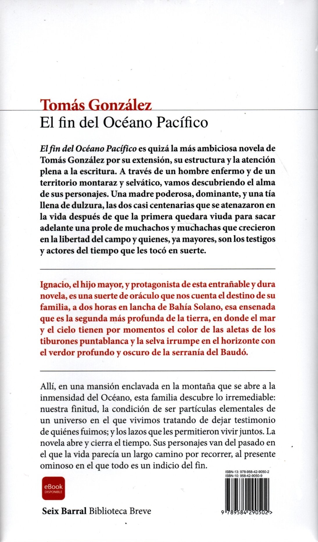 Libro Tomás González - El Fin Del Océano Pacífico