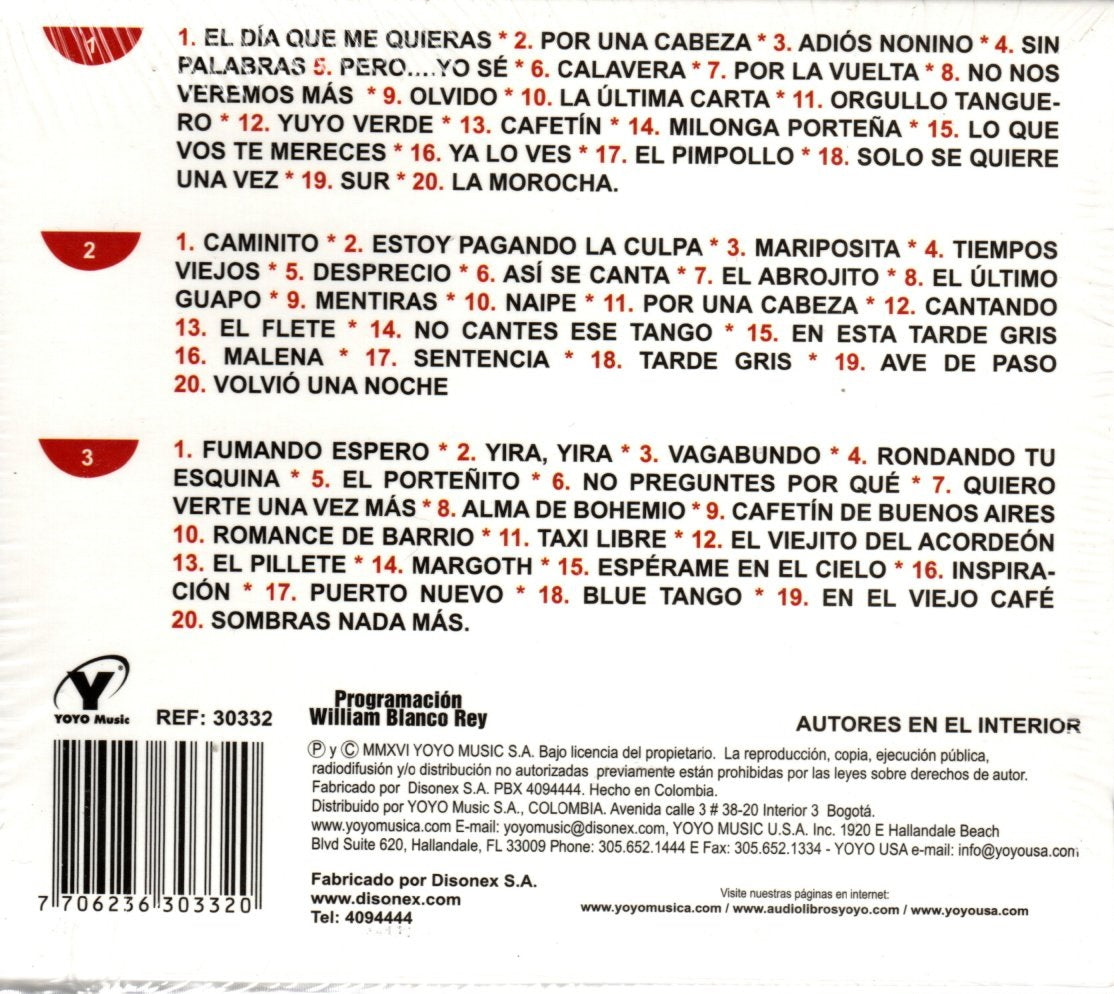 CDX3 Antología De Grandes Voces Del Tango