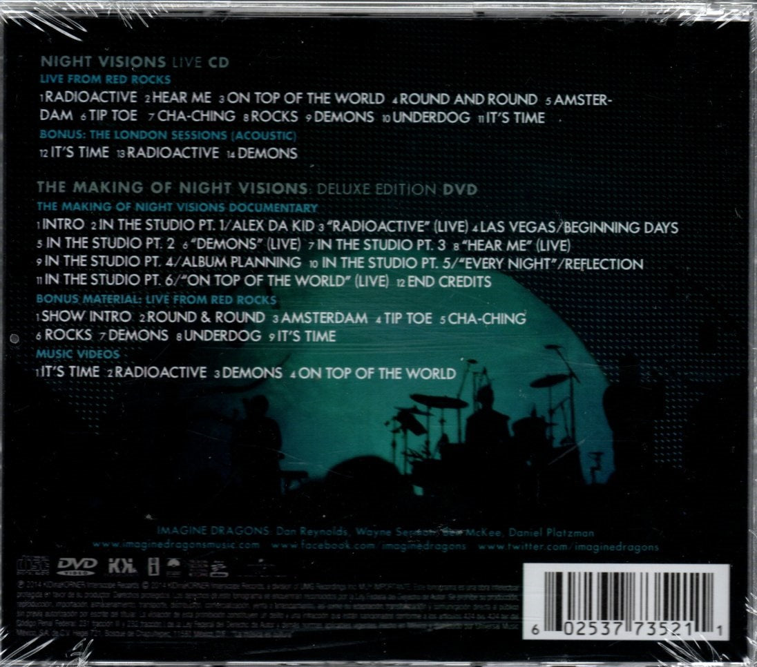 CD + DVD Imagine Dragons - Night Visions Live
