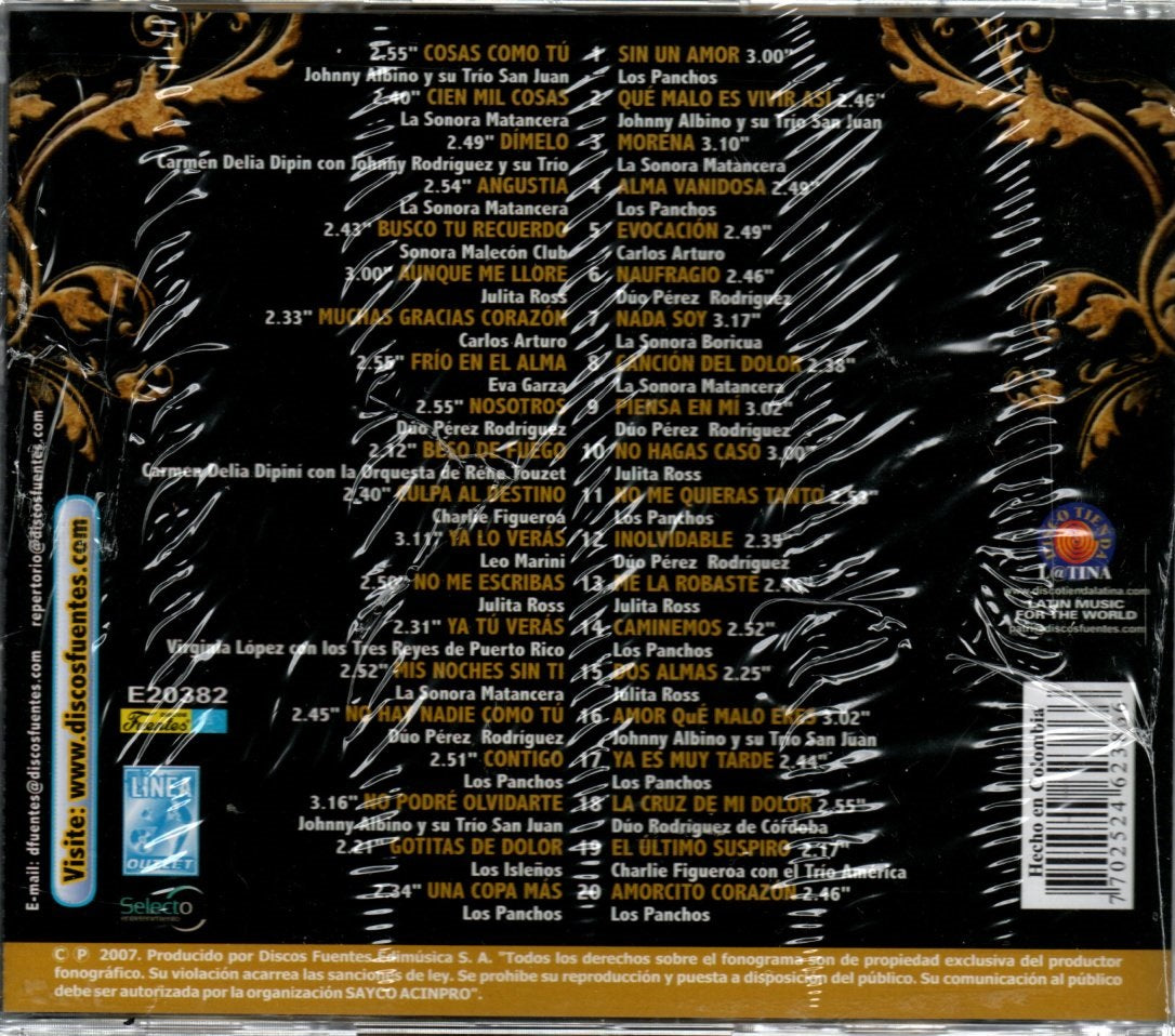 CD X 2 40 Boleros De Antaño - Homenaje Al Salón Málaga