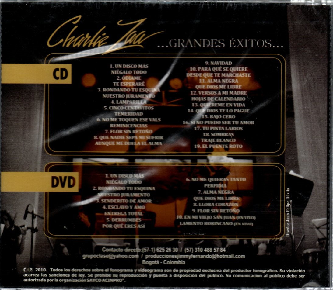 CD + DVD Charlie Zaa - Grandes Éxitos