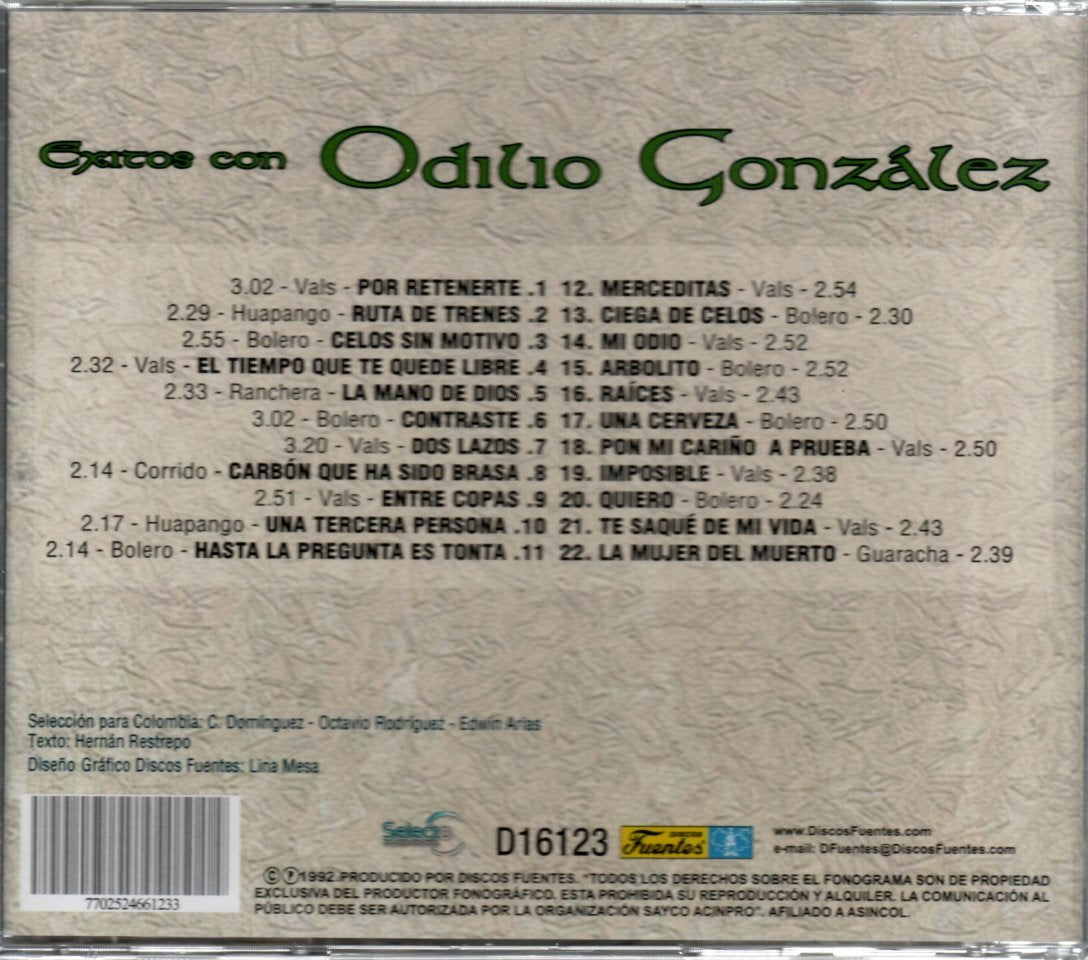 CD Exitos Con Odilio González
