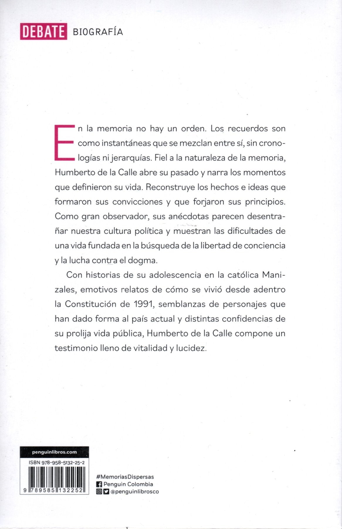 Libro Humberto De La Calle - Memorias Dispersas