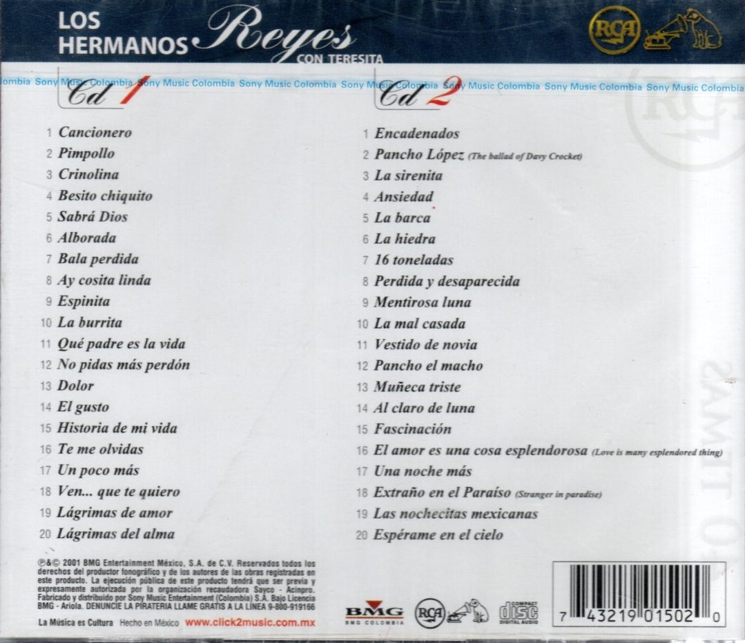CD X 2 Los Hermanos Reyes Con Teresita - 100 Años De Música