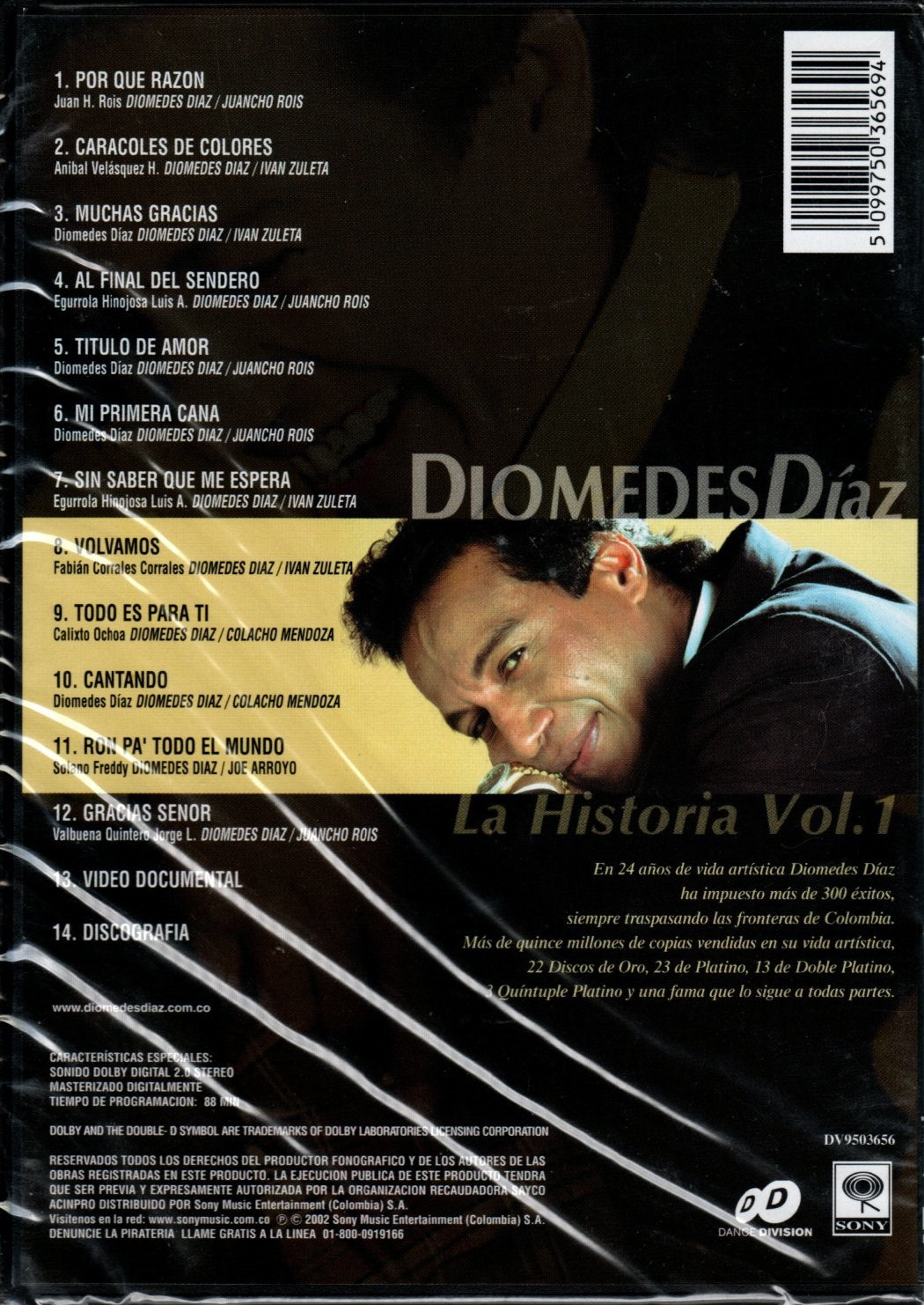 DVD Diomedes Díaz - La Historia Vol 1