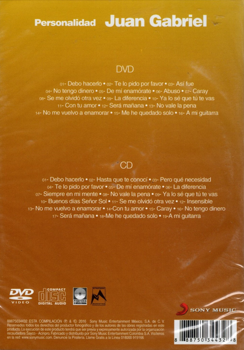 CD + DVD Juan Gabriel – Juan Gabriel