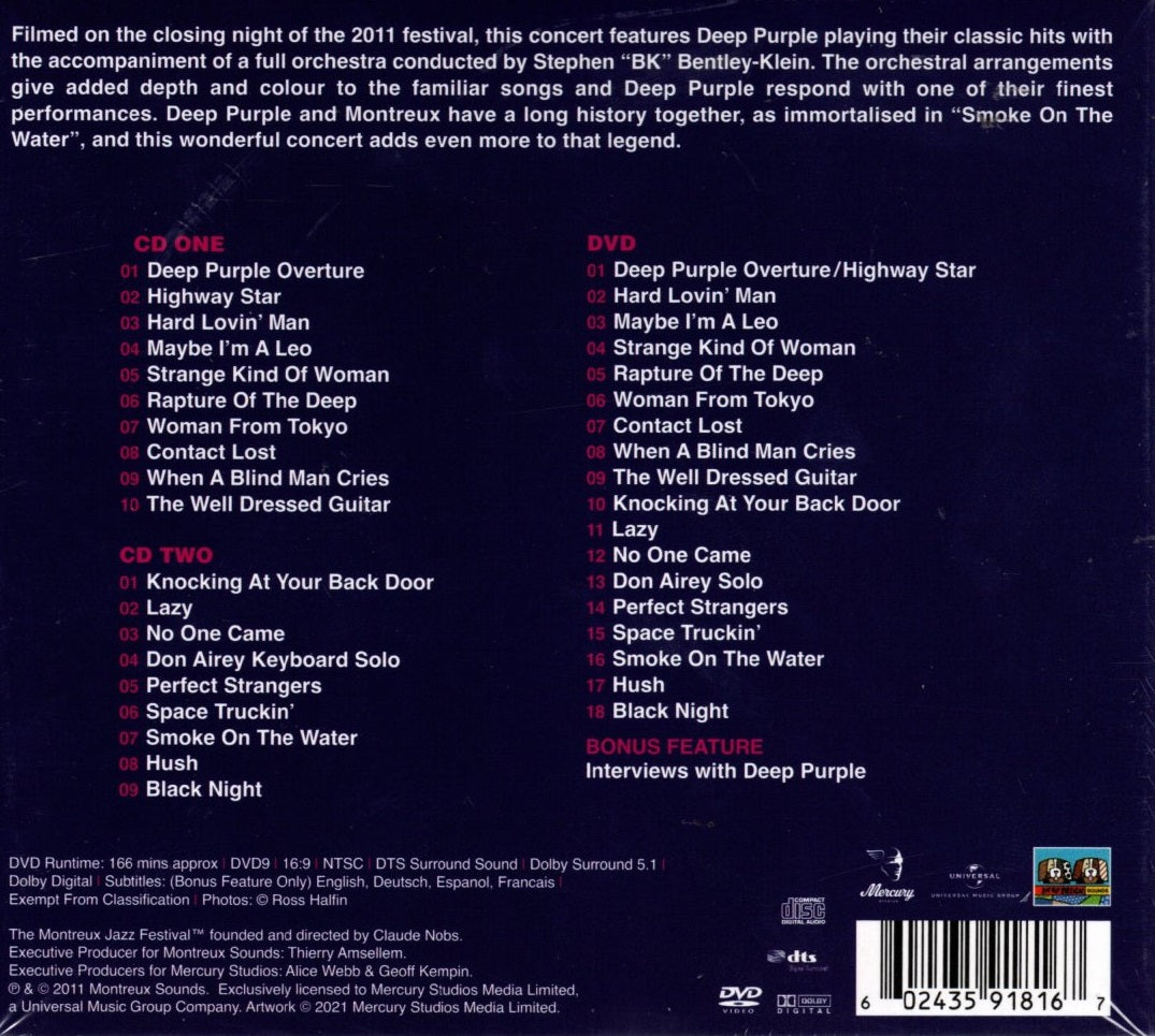 CD X2 Deep Purple – Live At Montreux 2011