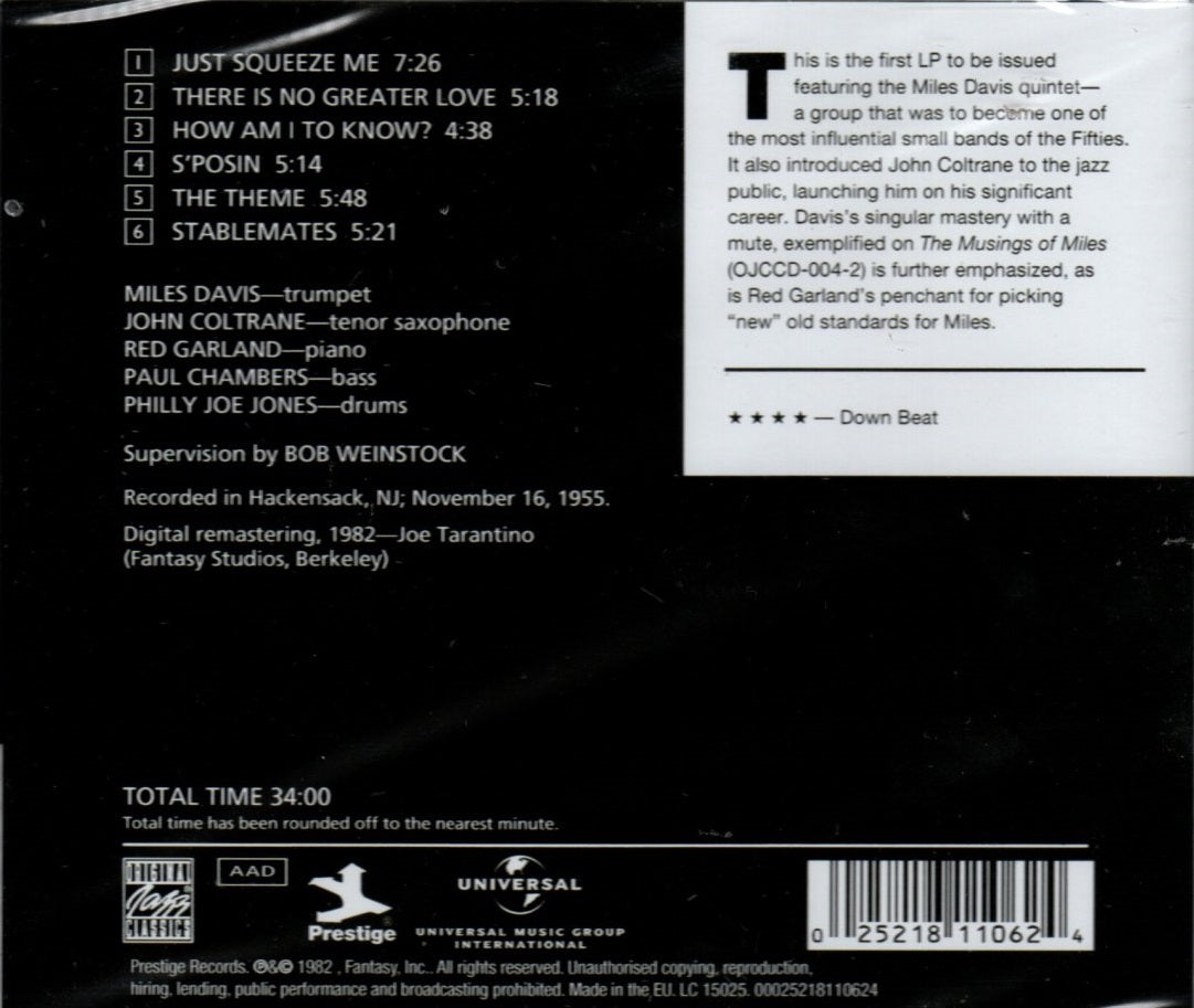 CD Miles Davis – Miles: The New Miles Davis Quintet