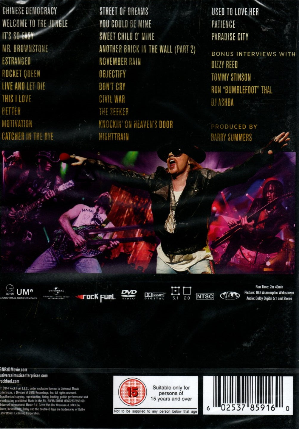 DVD Guns N' Roses ‎– Appetite For Democracy