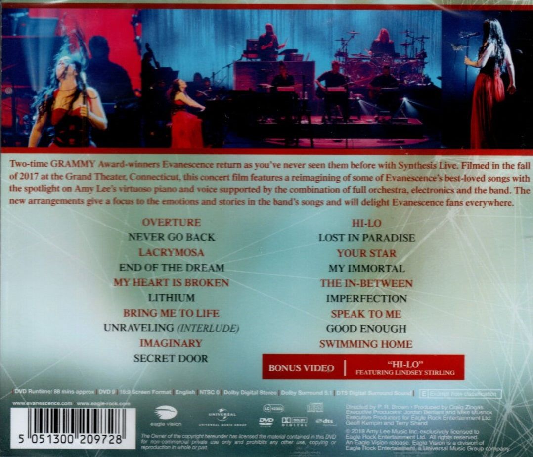 CD + DVD Evanescence – Synthesis Live