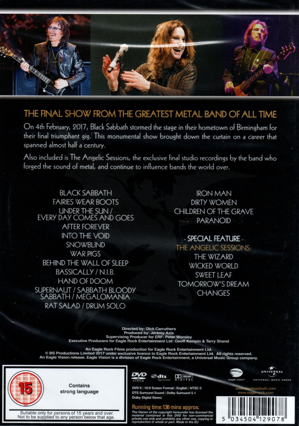 DVD Black Sabbath – The End (4 February 2017 - Birmingham)