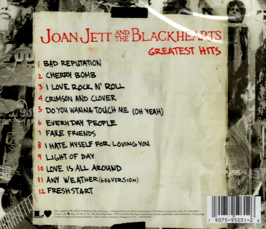 CD Joan Jett & The Blackhearts ‎– Greatest Hits