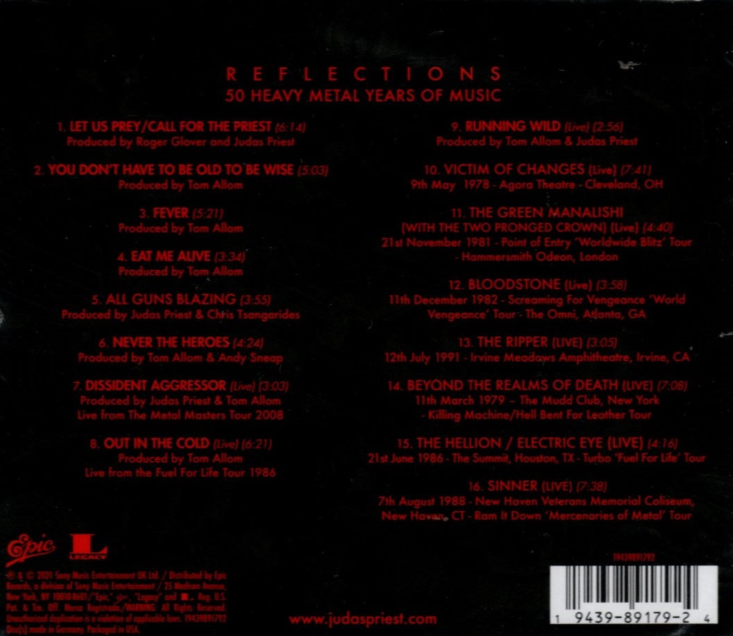 CD Judas Priest – Reflections - 50 Heavy Metal Years Of Music
