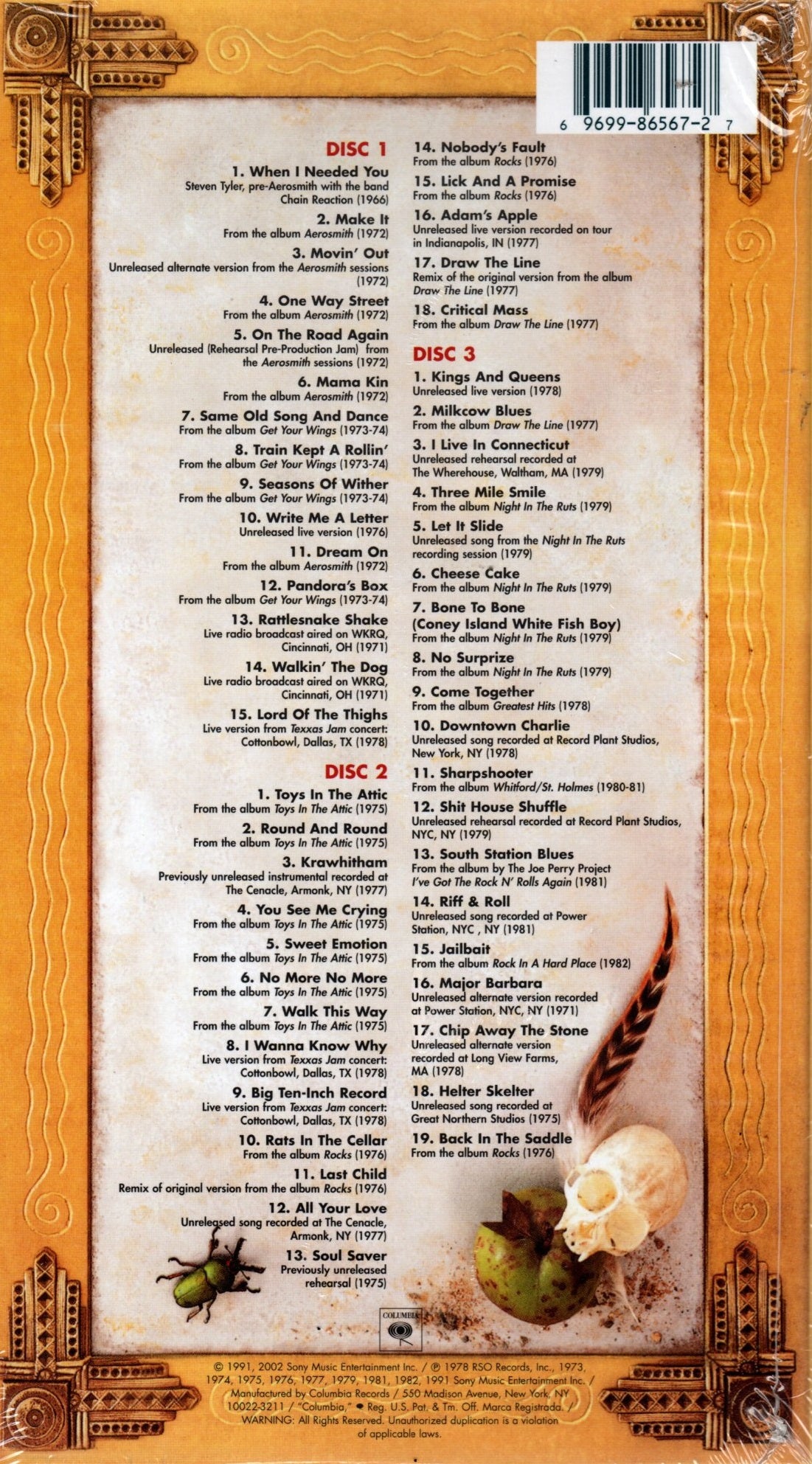 CD X3 Aerosmith – Pandora's Box